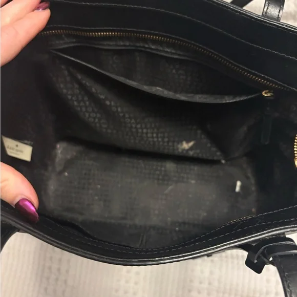 Kate Spade Black Structured Leather Tote - Picture 3 of 5